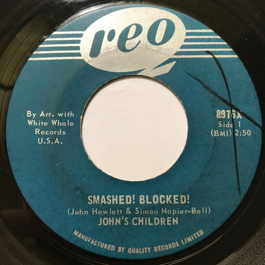 John's Children : Smashed! Blocked! / Strange Affair (7", Single)