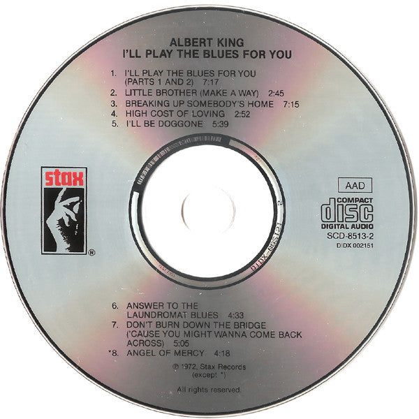 Albert King : I'll Play The Blues For You (CD, Album, RE)