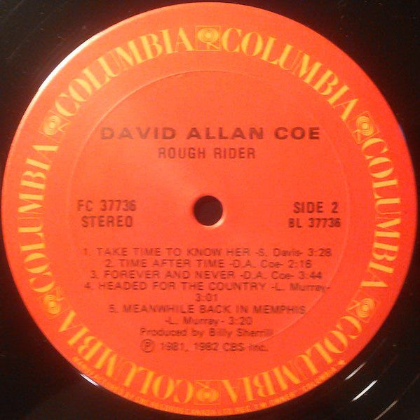 David Allan Coe : Rough Rider (LP, Album)