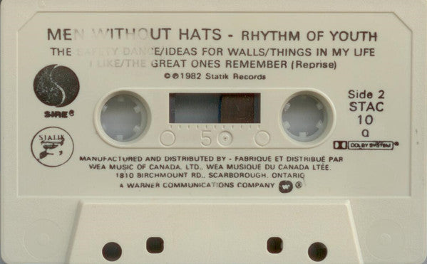 Men Without Hats : Rhythm Of Youth (Cass, Album)