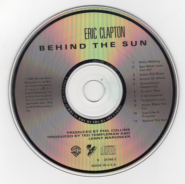 Eric Clapton : Behind The Sun (CD, Album, RE)