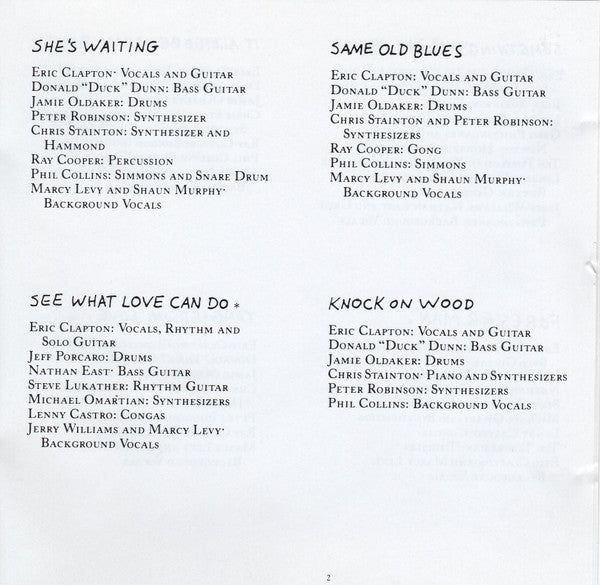 Eric Clapton : Behind The Sun (CD, Album, RE)