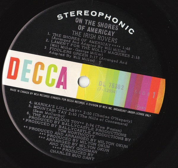 The Irish Rovers : On The Shores Of Americay (LP, Album)