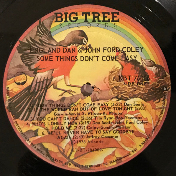 England Dan & John Ford Coley : Some Things Don't Come Easy (LP, Album)