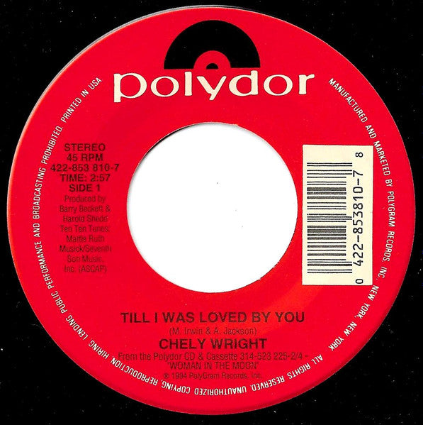 Chely Wright : Till I Was Loved By You (7", Single)