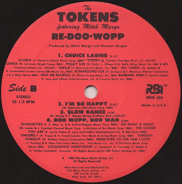 The Tokens Featuring Mitch Margo : Re-Doo-Wopp (LP, Album)