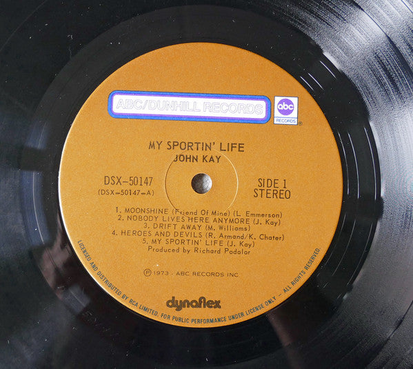 John Kay : My Sportin' Life (LP, Album, Gat)