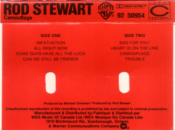 Rod Stewart : Camouflage (Cass, Album, Dol)