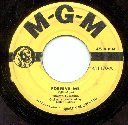 Tommy Edwards : Forgive Me / The Bridge (7")