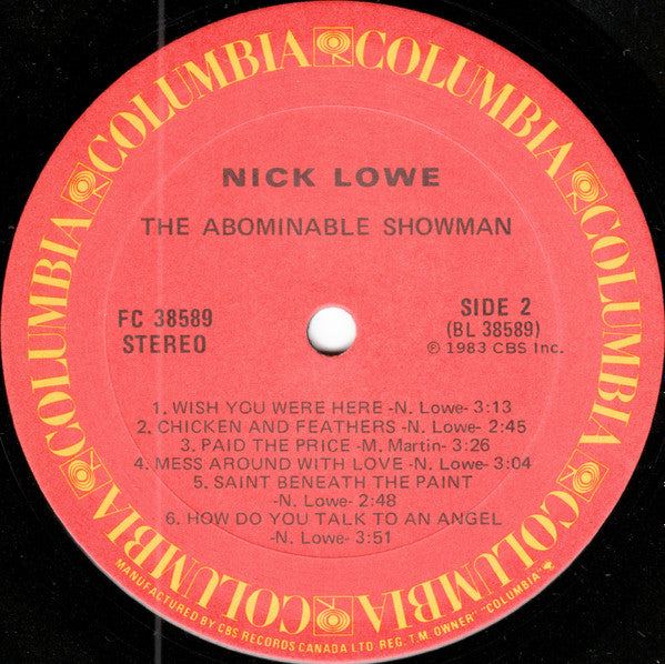 Nick Lowe : The Abominable Showman (LP, Album)