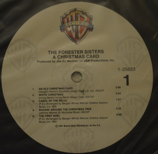 The Forester Sisters : A Christmas Card (LP, Album)