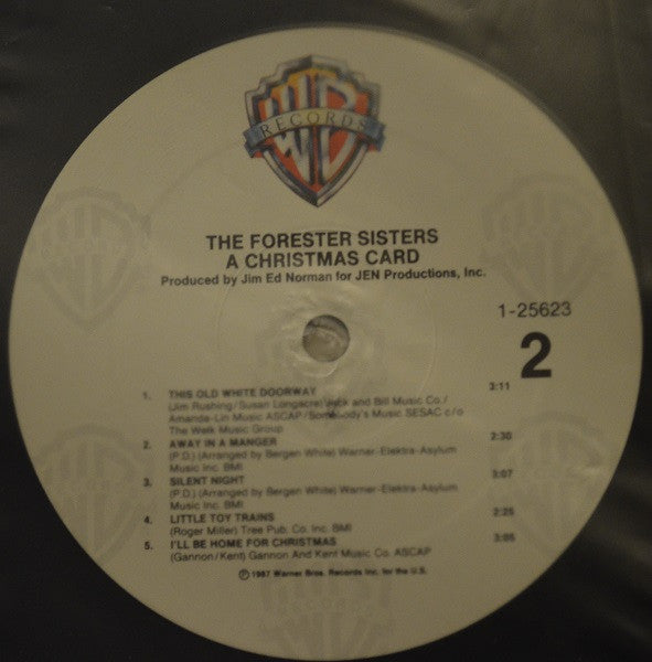 The Forester Sisters : A Christmas Card (LP, Album)