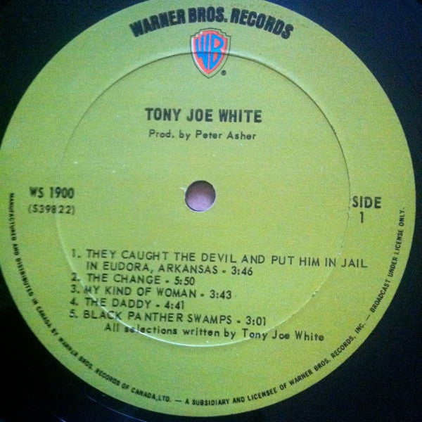 Tony Joe White : Tony Joe White (LP, Album, Gat)