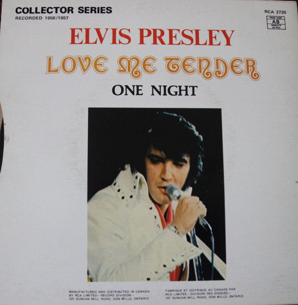 Elvis Presley : Love Me Tender / One Night (7", Single)