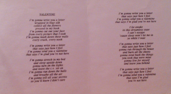 Felt (6) : Valentine (7", Single, Red)