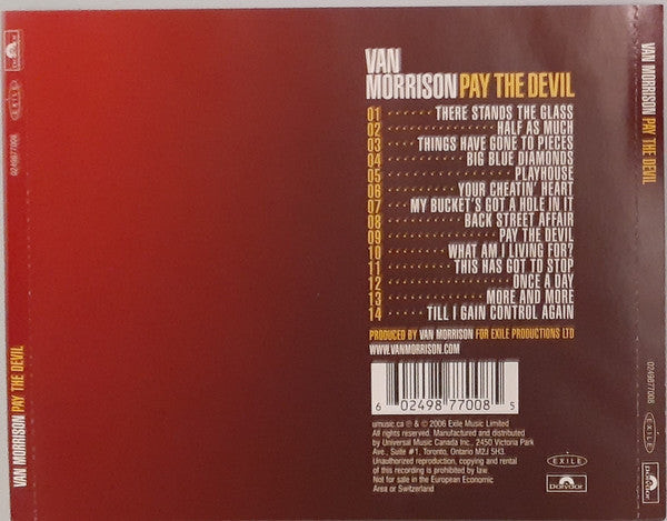 Van Morrison : Pay The Devil (CD, Album)
