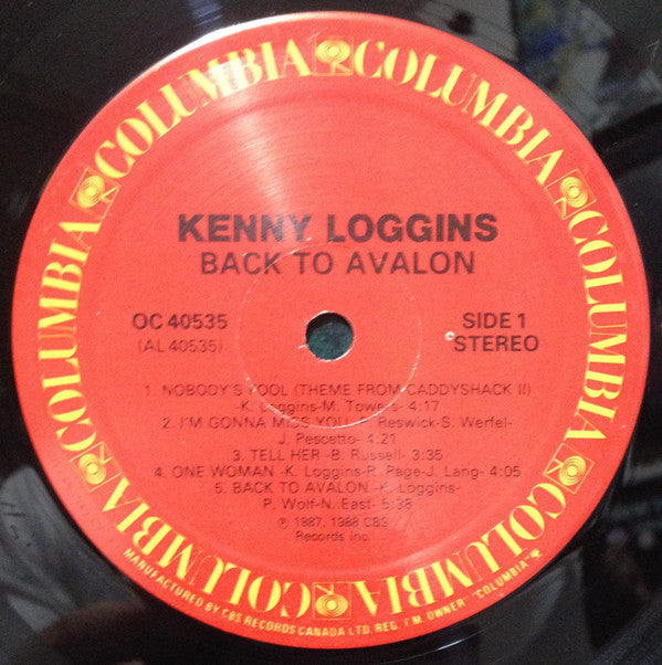 Kenny Loggins : Back To Avalon (LP, Album)