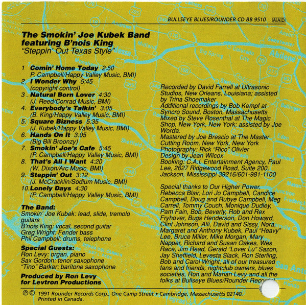 The Smokin' Joe Kubek Band Featuring B'nois King* : Steppin' Out Texas Style (CD, Album)
