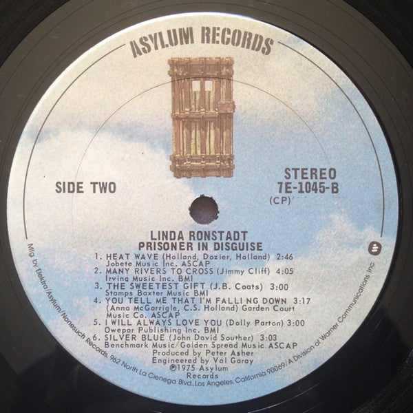 Linda Ronstadt : Prisoner In Disguise (LP, Album, Pit)