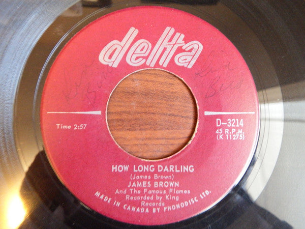 James Brown & The Famous Flames : Again / How Long Darling (7")