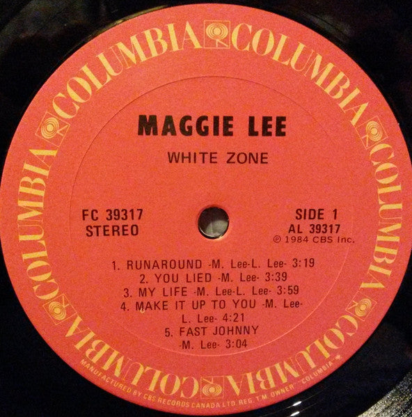Maggie Lee (2) : White Zone (LP, Album)