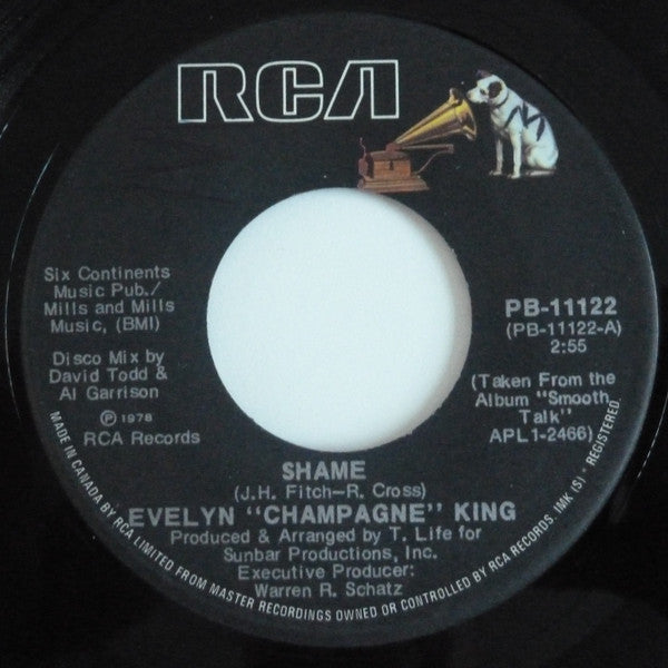 Evelyn "Champagne" King* : Shame / Dancin', Dancin', Dancin' (7", Single)