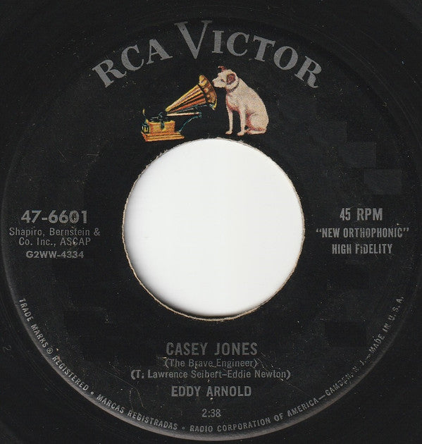 Eddy Arnold : You Were Mine For A While / Casey Jones (7")