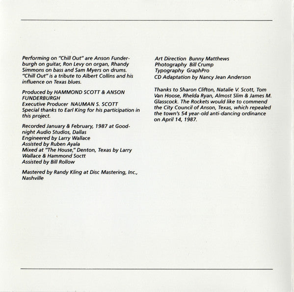 Anson Funderburgh & The Rockets Featuring Sam Myers : Sins (CD, Album)