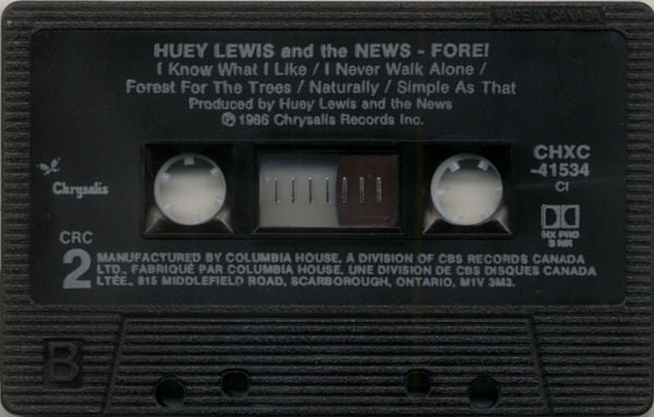Huey Lewis & The News : Fore! (Cass, Album, Club, A&B)