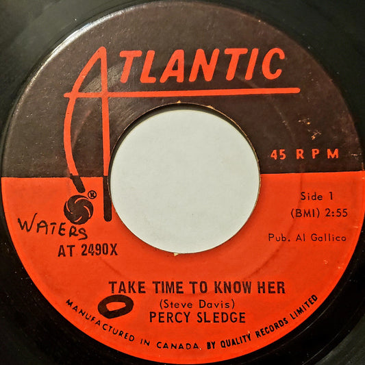 Percy Sledge : Take Time To Know Her / It's All Wrong But It's Alright (7", Single)