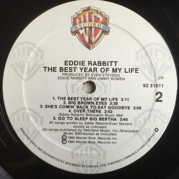 Eddie Rabbitt : The Best Year Of My Life (LP, Album)