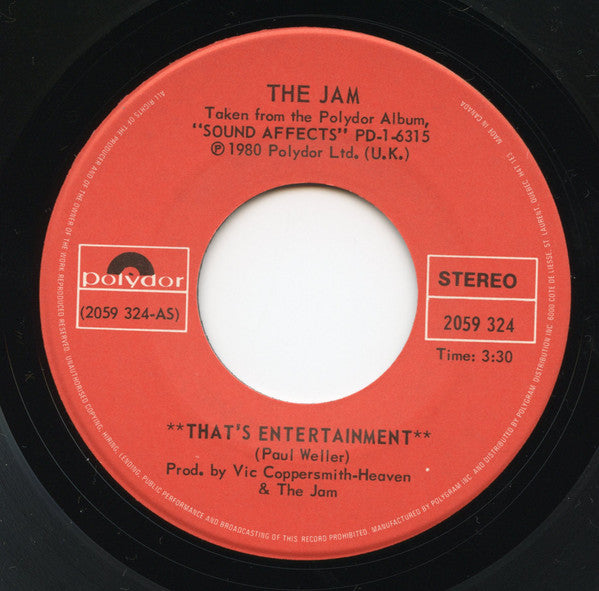 The Jam : That's Entertainment (7", Single)