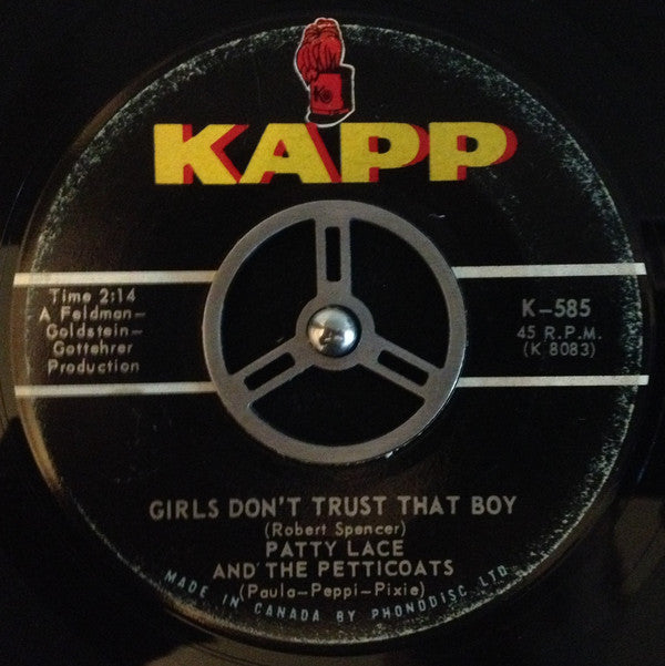 Patty Lace & The Petticoats : Come On Home (7", Single)