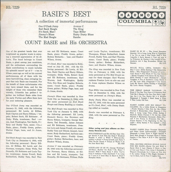 Count Basie And His Orchestra* : Basie's Best!! A Collection Of Immortal Performances (LP, Comp)