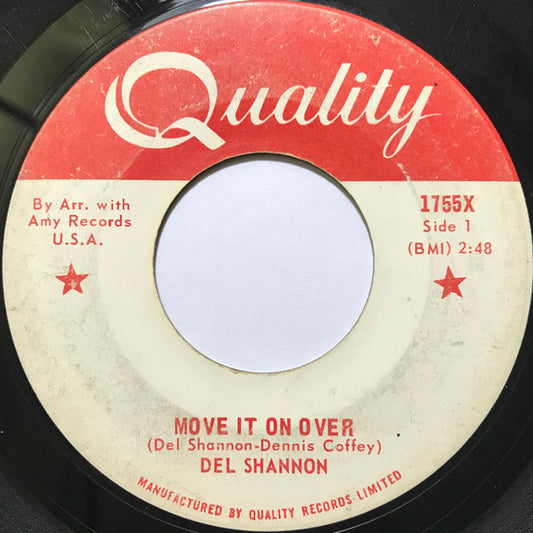 Del Shannon : Move It On Over (7", Single)