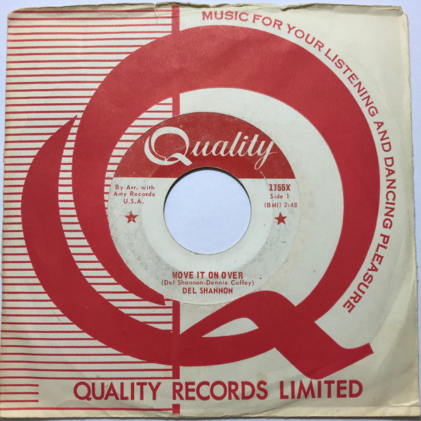 Del Shannon : Move It On Over (7", Single)