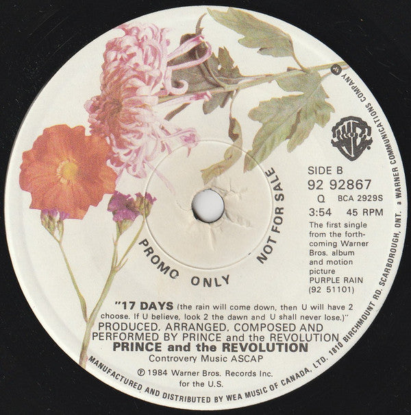 Prince : When Doves Cry (7", Single, Promo)