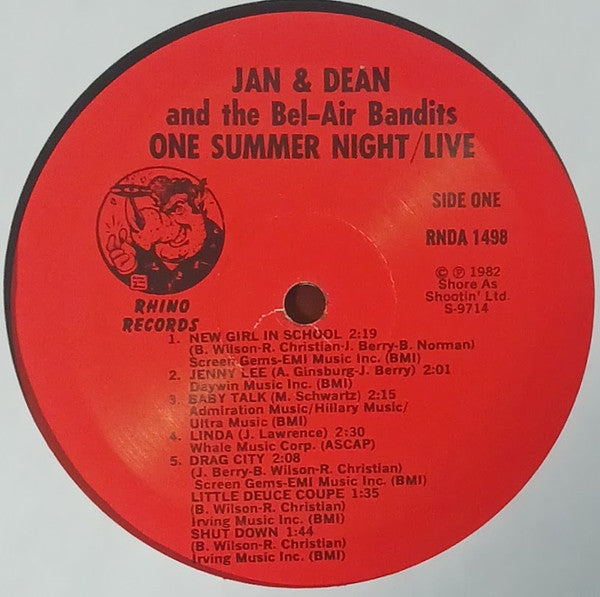Jan & Dean & The Belair-Bandits : One Summer Night / Live (2xLP, Album)