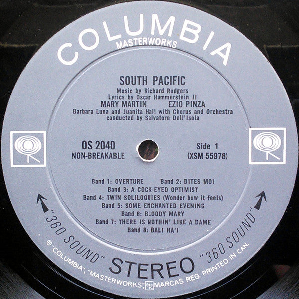 Mary Martin, Ezio Pinza, Rodgers & Hammerstein With "South Pacific" Original Broadway Cast : South Pacific (LP, Album, RE)