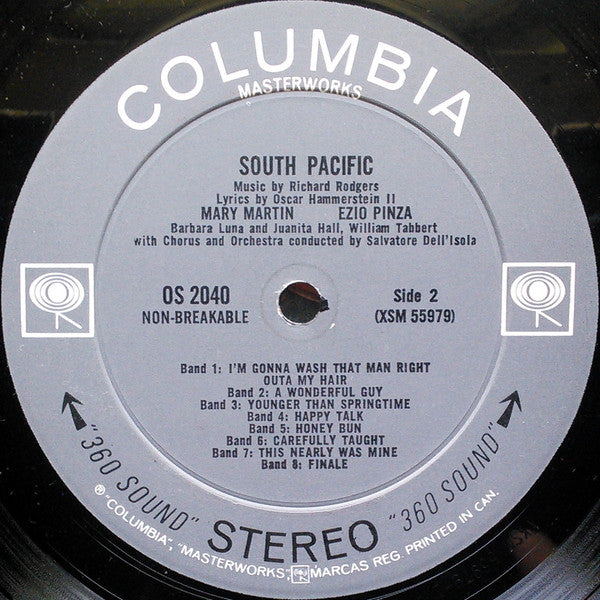 Mary Martin, Ezio Pinza, Rodgers & Hammerstein With "South Pacific" Original Broadway Cast : South Pacific (LP, Album, RE)