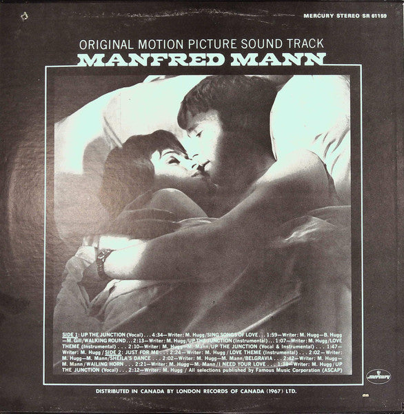 Manfred Mann : Up The Junction (Original Soundtrack Recording From The Paramount Picture) (LP, Album)