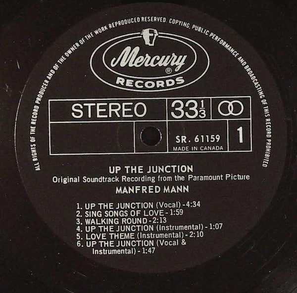 Manfred Mann : Up The Junction (Original Soundtrack Recording From The Paramount Picture) (LP, Album)