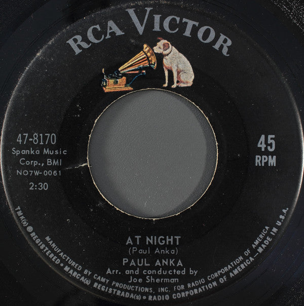 Paul Anka : Remember Diana (7", Single)