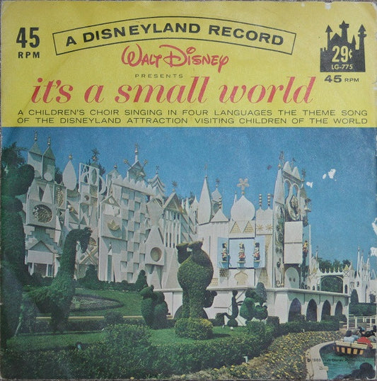 The Disneyland Children's Sing-Along Chorus : It's A Small World (7", Single, RE)