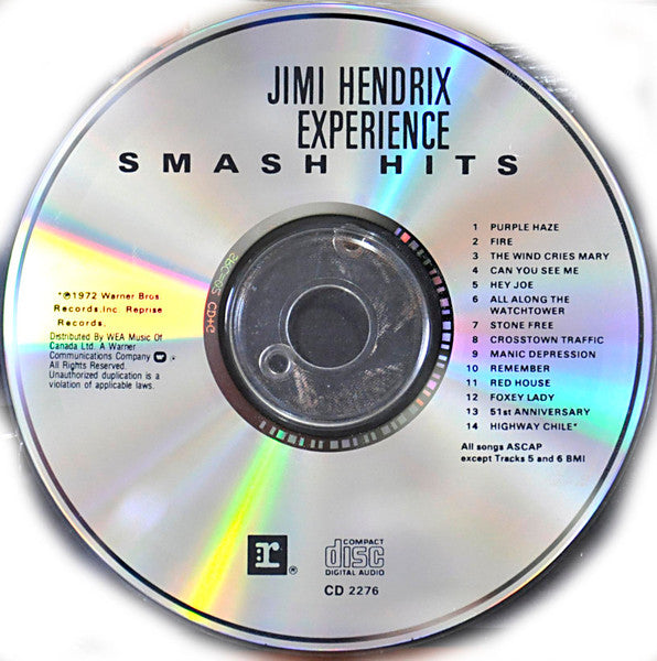 The Jimi Hendrix Experience : Smash Hits (CD+G, Comp, RE, RM)