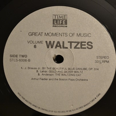 Arthur Fiedler And Boston Pops Orchestra : Great Moments Of Music Volume 6: Waltzes (LP, Comp)