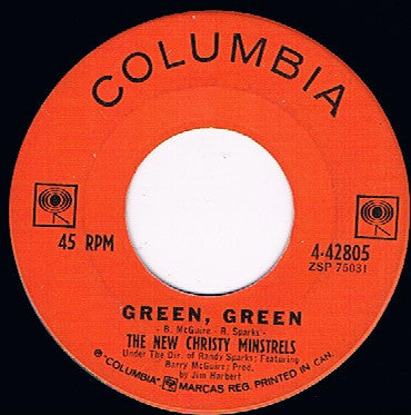 The New Christy Minstrels : Green, Green (7", Single)