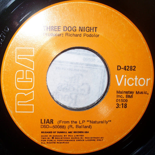 Three Dog Night : Liar (7")
