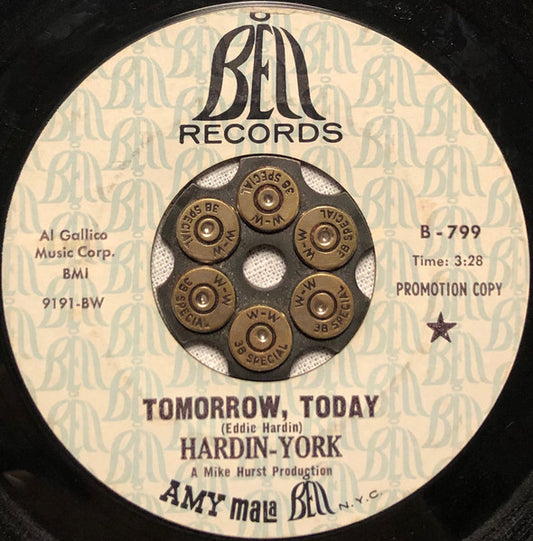 Hardin & York : Tomorrow Today (7", Single, Promo)