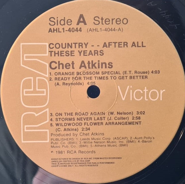 Chet Atkins : Country-After All These Years (LP)
